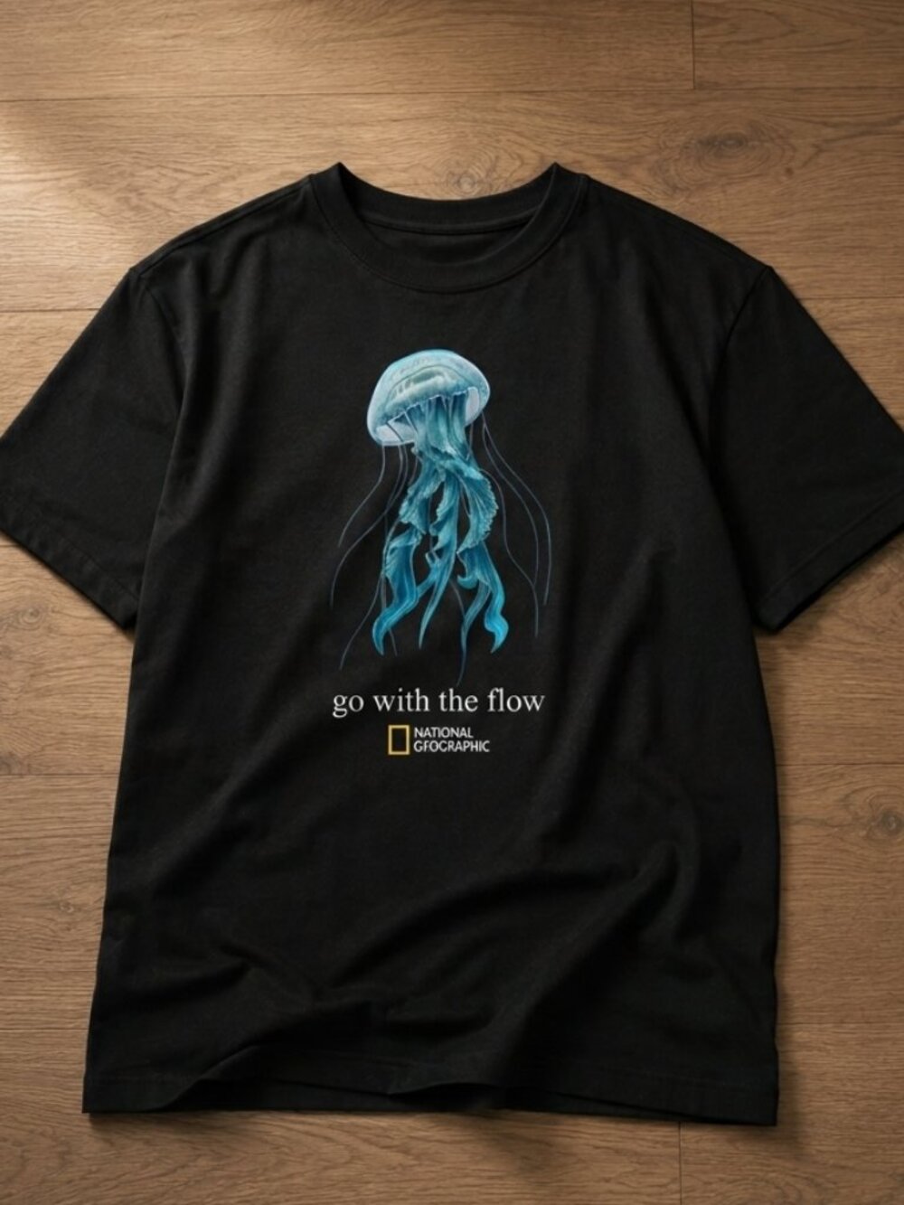 "National Geographic: Go With the Flow" Jellyfish Graphic T-shirt
